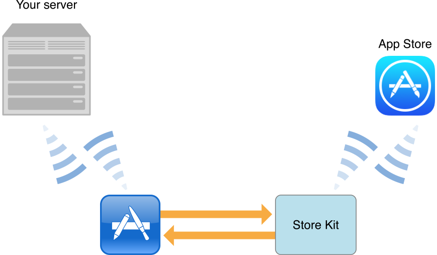 Communication between iOS app, Store Kit, and App Store