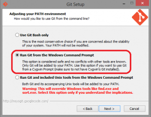 Git Setup - Run from Windows Command Prompt